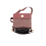 Genuine Leather Phone Crossbody Bag – Compact Burgundy Sling Pouch