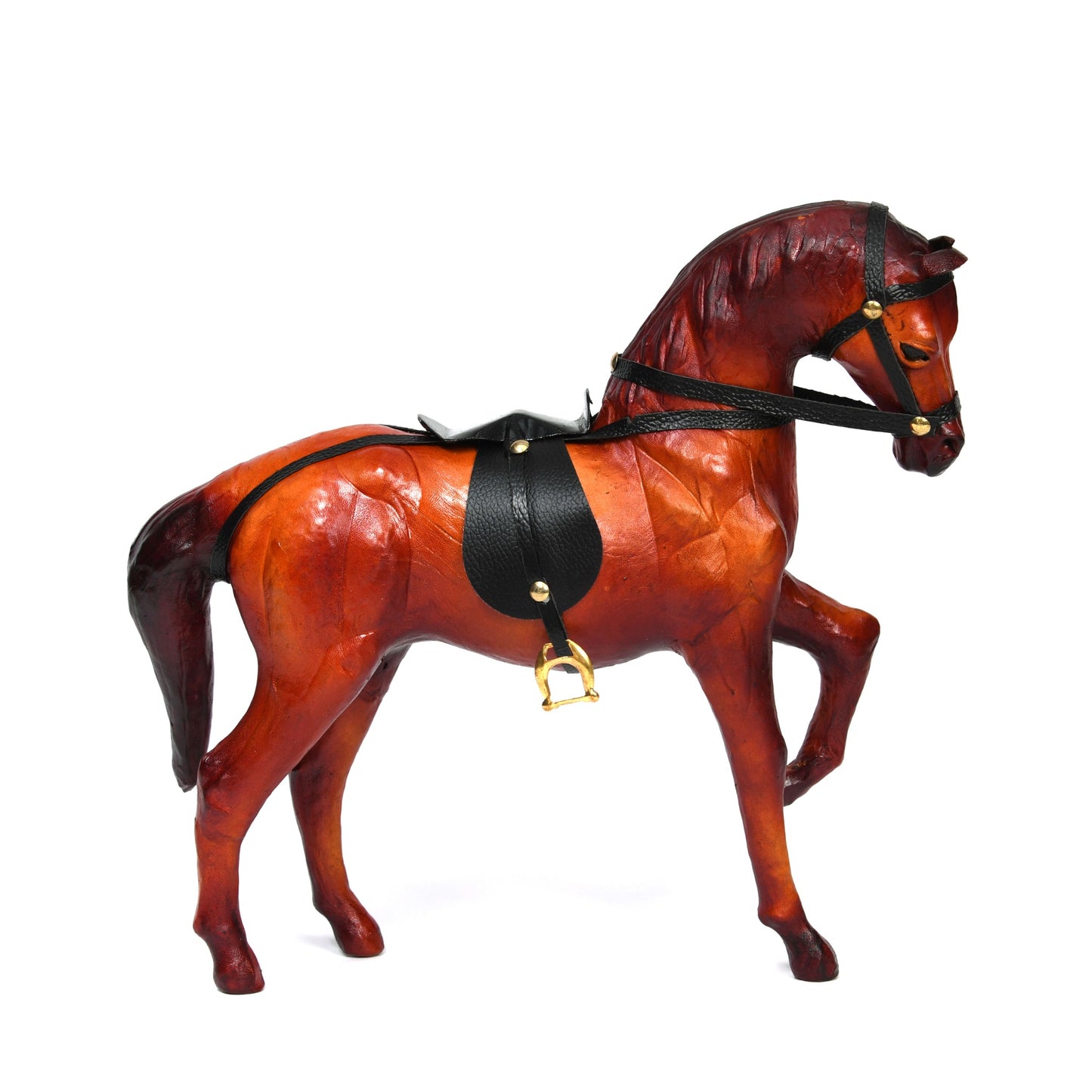 Handcrafted Leather Horse Showpiece – Luxury Decorative Horse Figurine