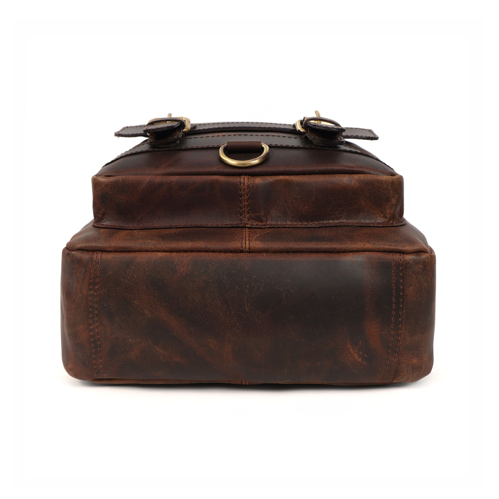 Full-Grain Leather Laptop Backpack – Professional Work Travel Bag