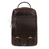 Full-Grain Leather Laptop Backpack – Professional Work Travel Bag