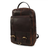 Full-Grain Leather Laptop Backpack – Professional Work Travel Bag