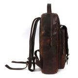 Full-Grain Leather Laptop Backpack – Professional Work Travel Bag