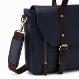 Genuine Leather Laptop Messenger Bag – Office Travel Satchel