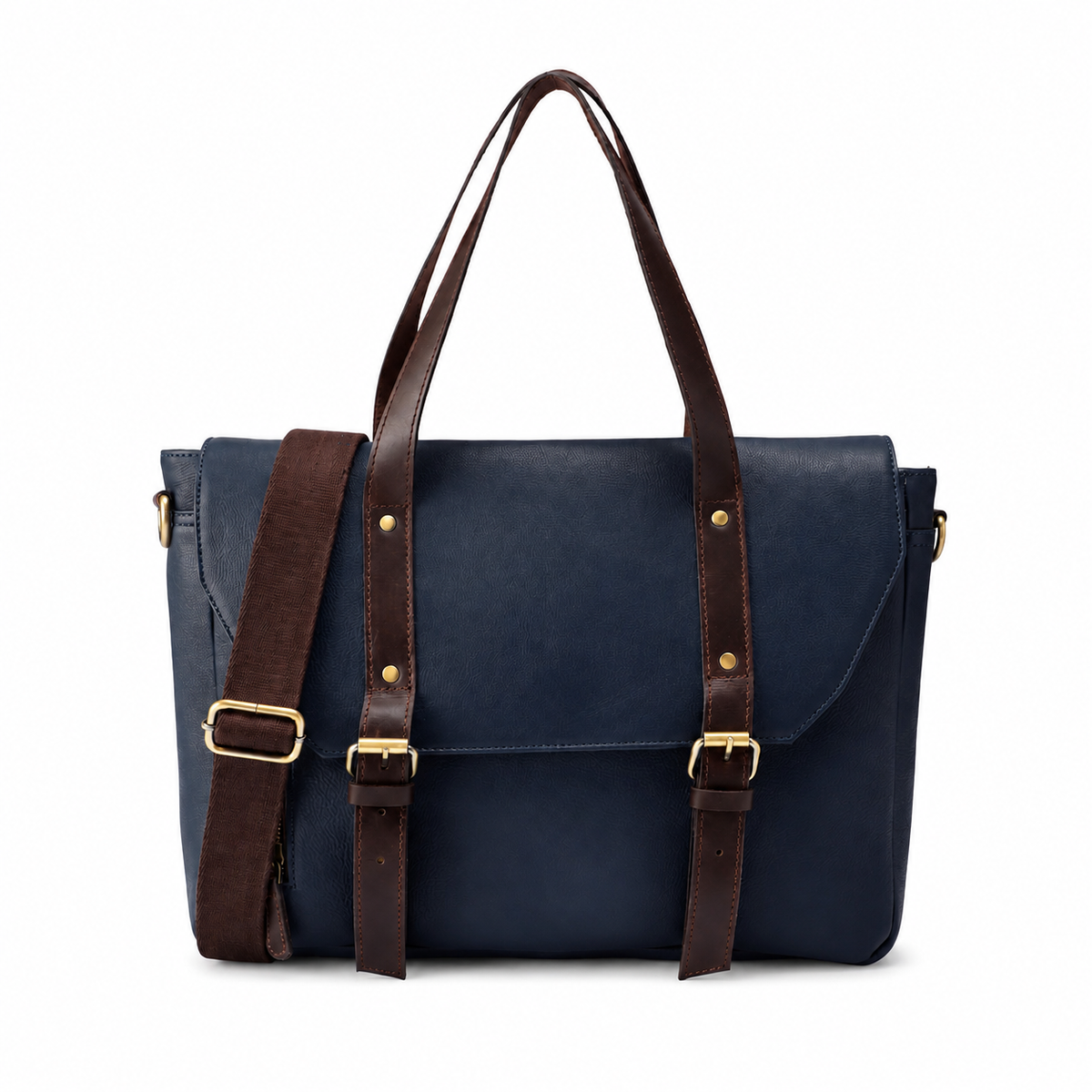 Genuine Leather Laptop Messenger Bag – Office Travel Satchel