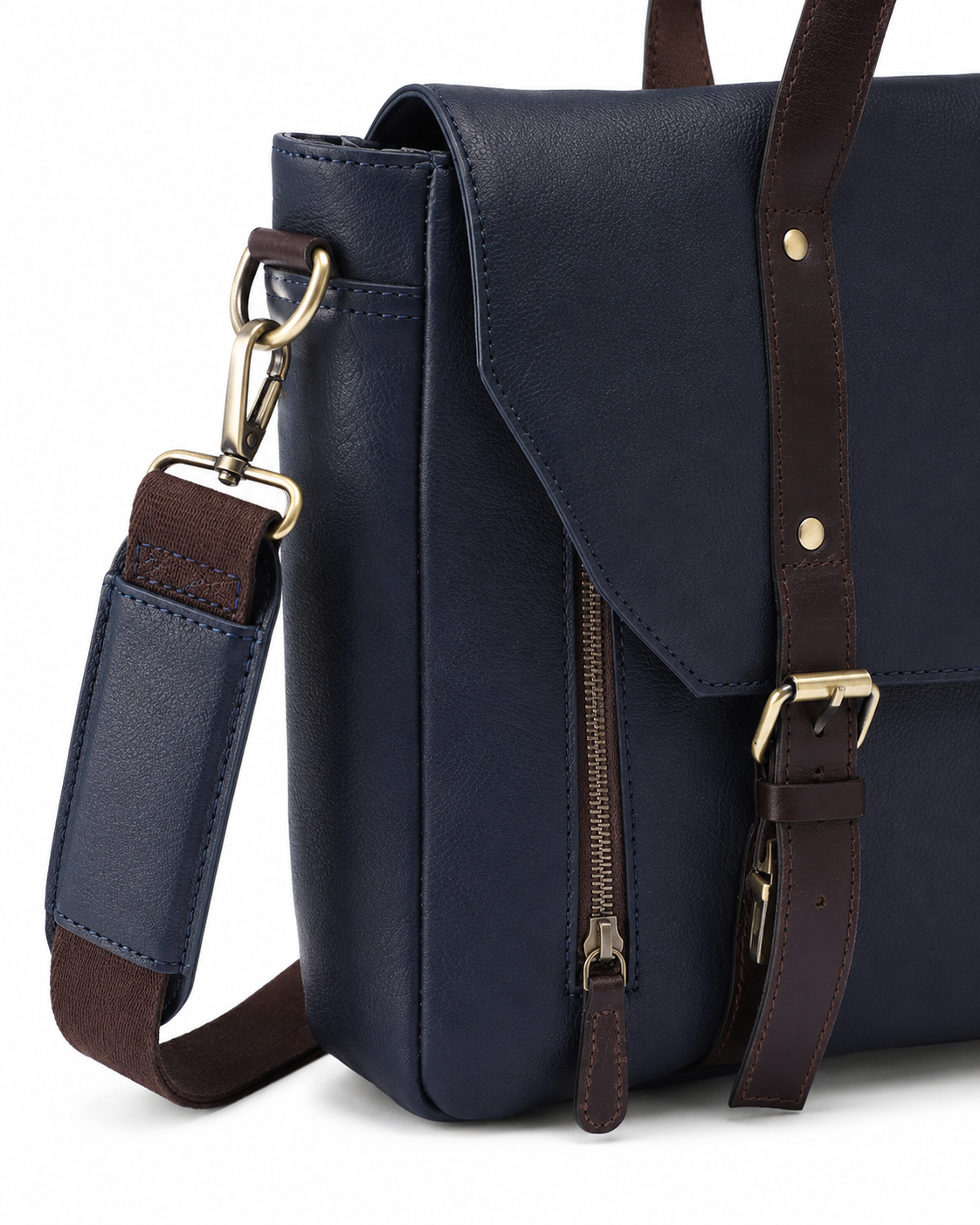Genuine Leather Laptop Messenger Bag – Office Travel Satchel