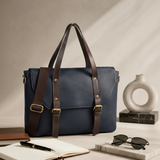 Genuine Leather Laptop Messenger Bag – Office Travel Satchel