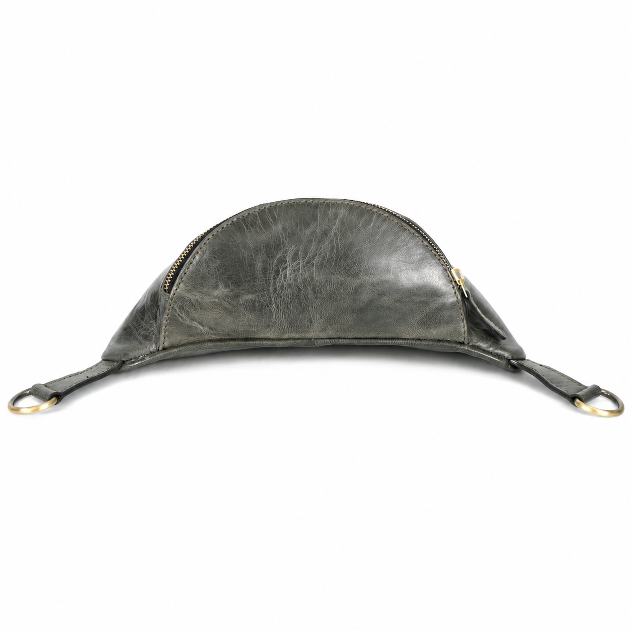 Leather Crossbody Waist Bag – Crescent Sling Bag with Adjustable Strap