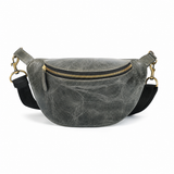 Leather Crossbody Waist Bag – Crescent Sling Bag with Adjustable Strap