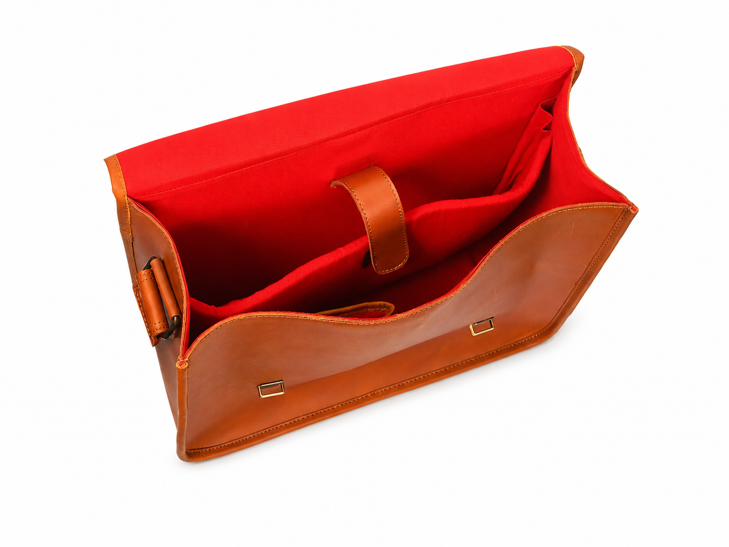Genuine Leather Messenger Bag – Classic Laptop Satchel Shoulder Bag