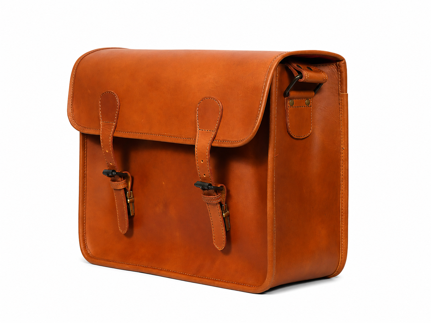 Genuine Leather Messenger Bag – Classic Laptop Satchel Shoulder Bag