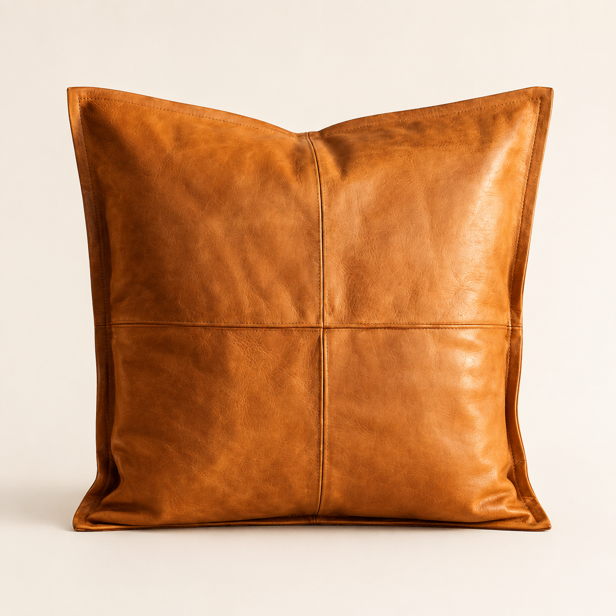 Genuine Leather Pillow Cover – Rustic Throw Cushion Cover