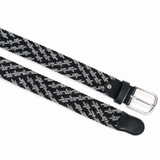 Handwoven Elastic Braided Belt – Adjustable Casual Belt with Leather Ends