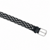 Handwoven Elastic Braided Belt – Adjustable Casual Belt with Leather Ends