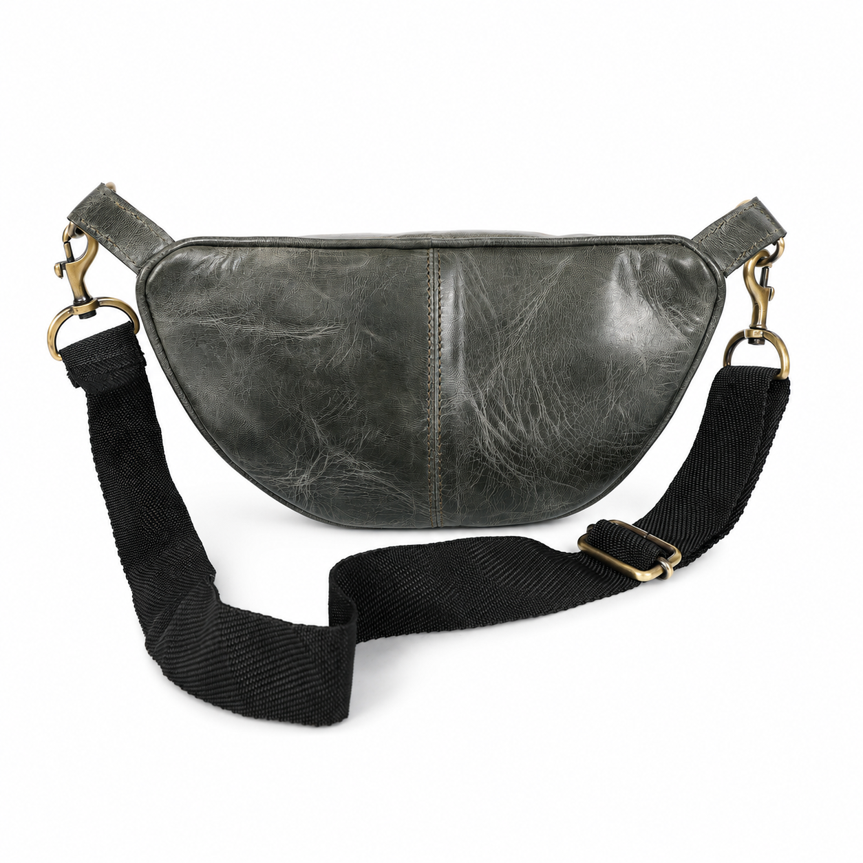 Full-Grain Leather Waist Bag – Crossbody Belt Bag for Travel
