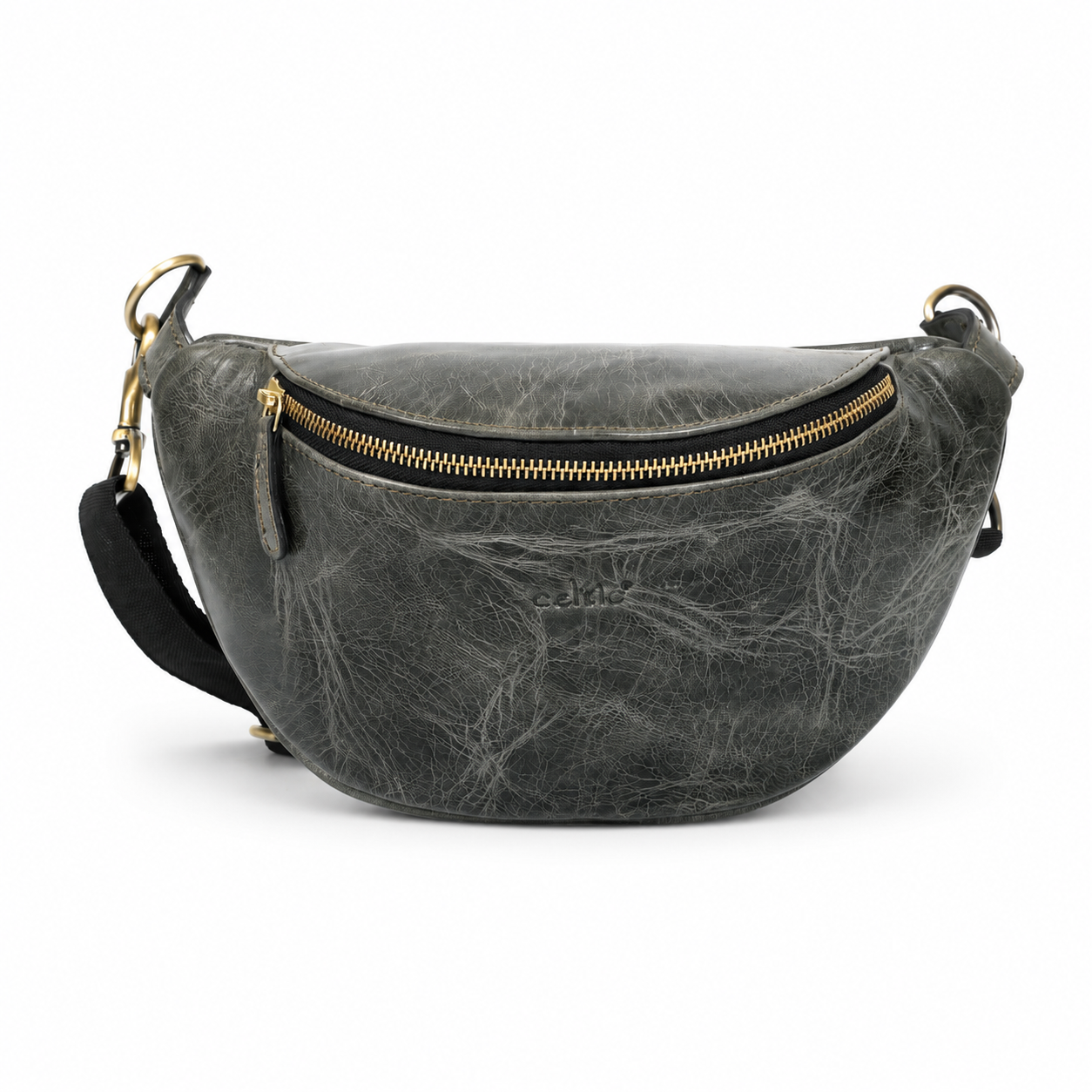 Full-Grain Leather Waist Bag – Crossbody Belt Bag for Travel