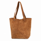 Suede Leather Tote Bag – Spacious Shoulder Bag for Work & Travel