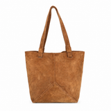 Suede Leather Tote Bag – Spacious Shoulder Bag for Work & Travel