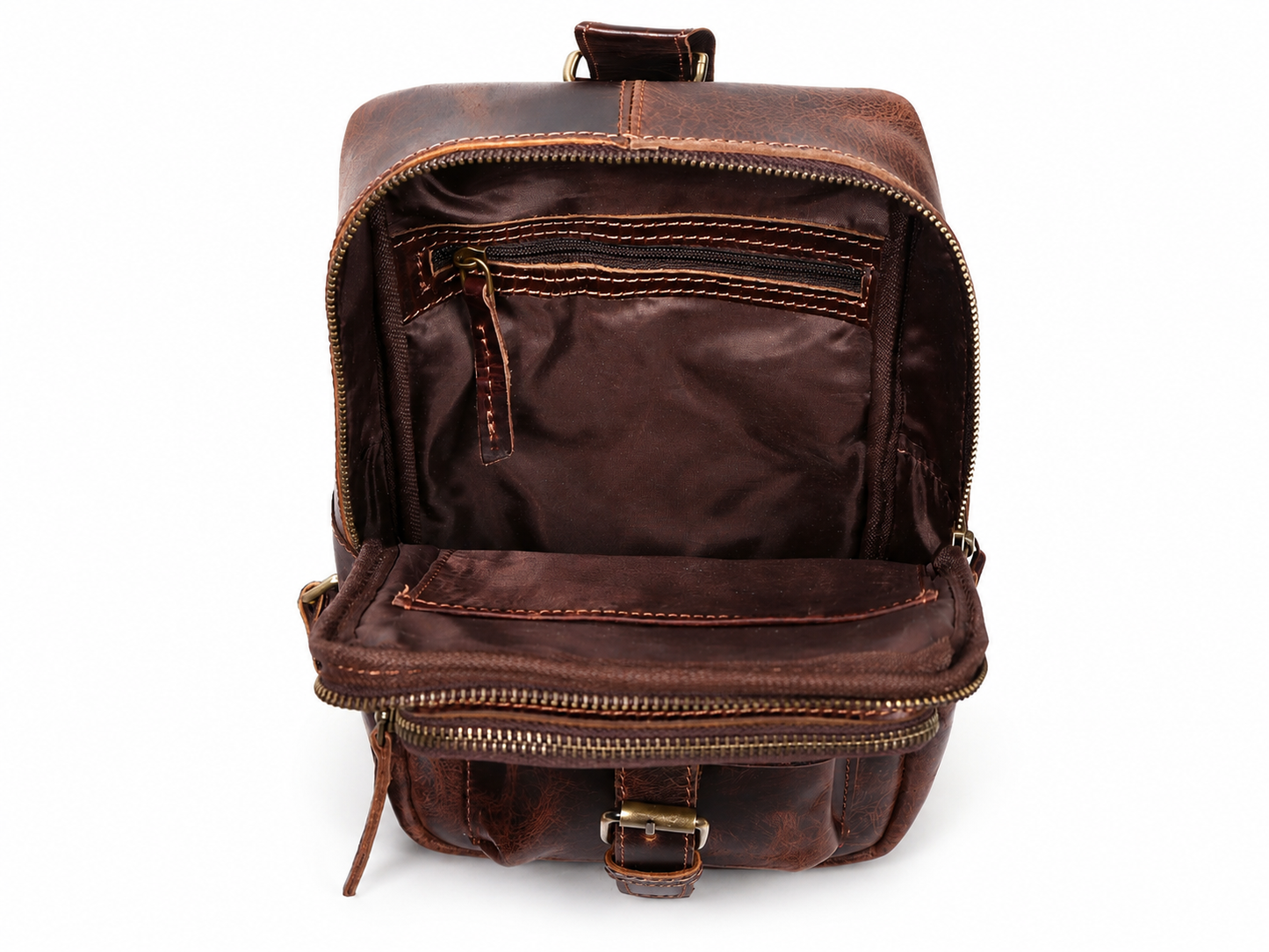 Genuine Leather Crossbody Sling Bag – Vintage Travel Shoulder Bag