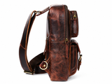 Genuine Leather Crossbody Sling Bag – Vintage Travel Shoulder Bag