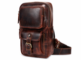 Genuine Leather Crossbody Sling Bag – Vintage Travel Shoulder Bag