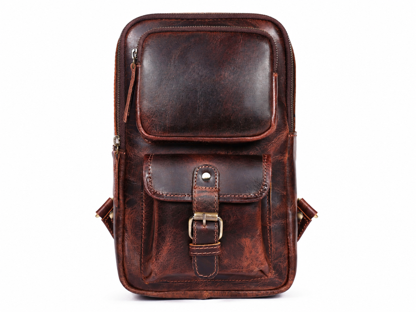 Genuine Leather Crossbody Sling Bag – Vintage Travel Shoulder Bag