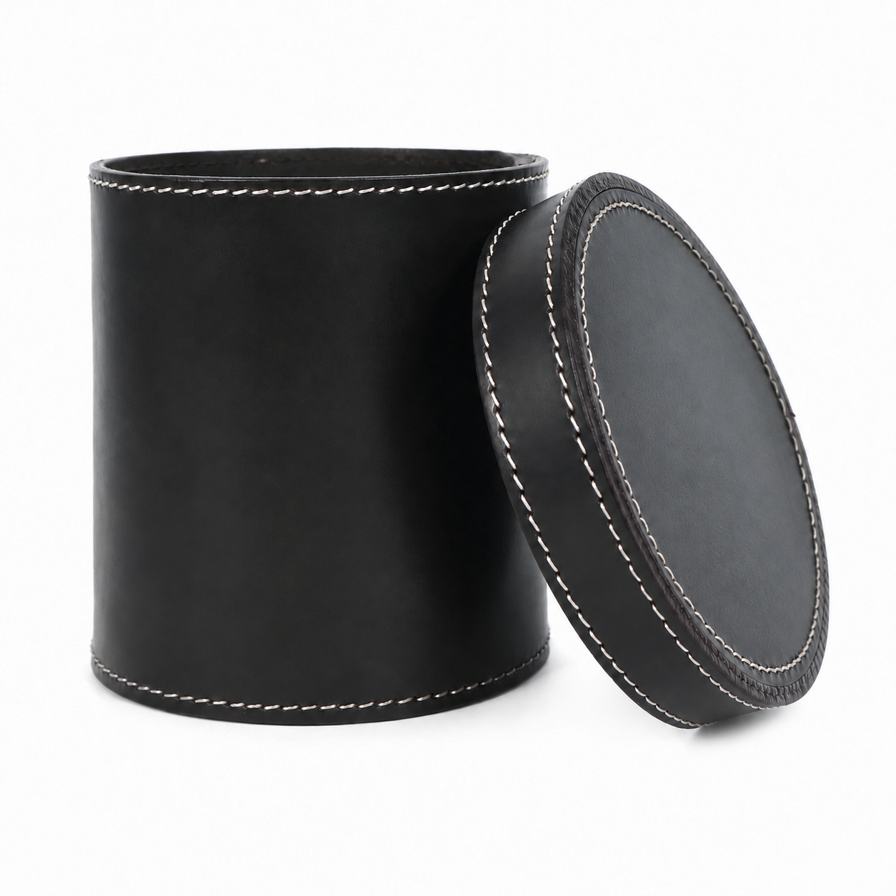 Genuine Leather Storage Box with Lid – Desk Organizer & Gift Decor
