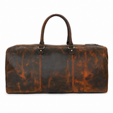 Full-Grain Leather Duffel Bag – Large Weekender Travel Bag