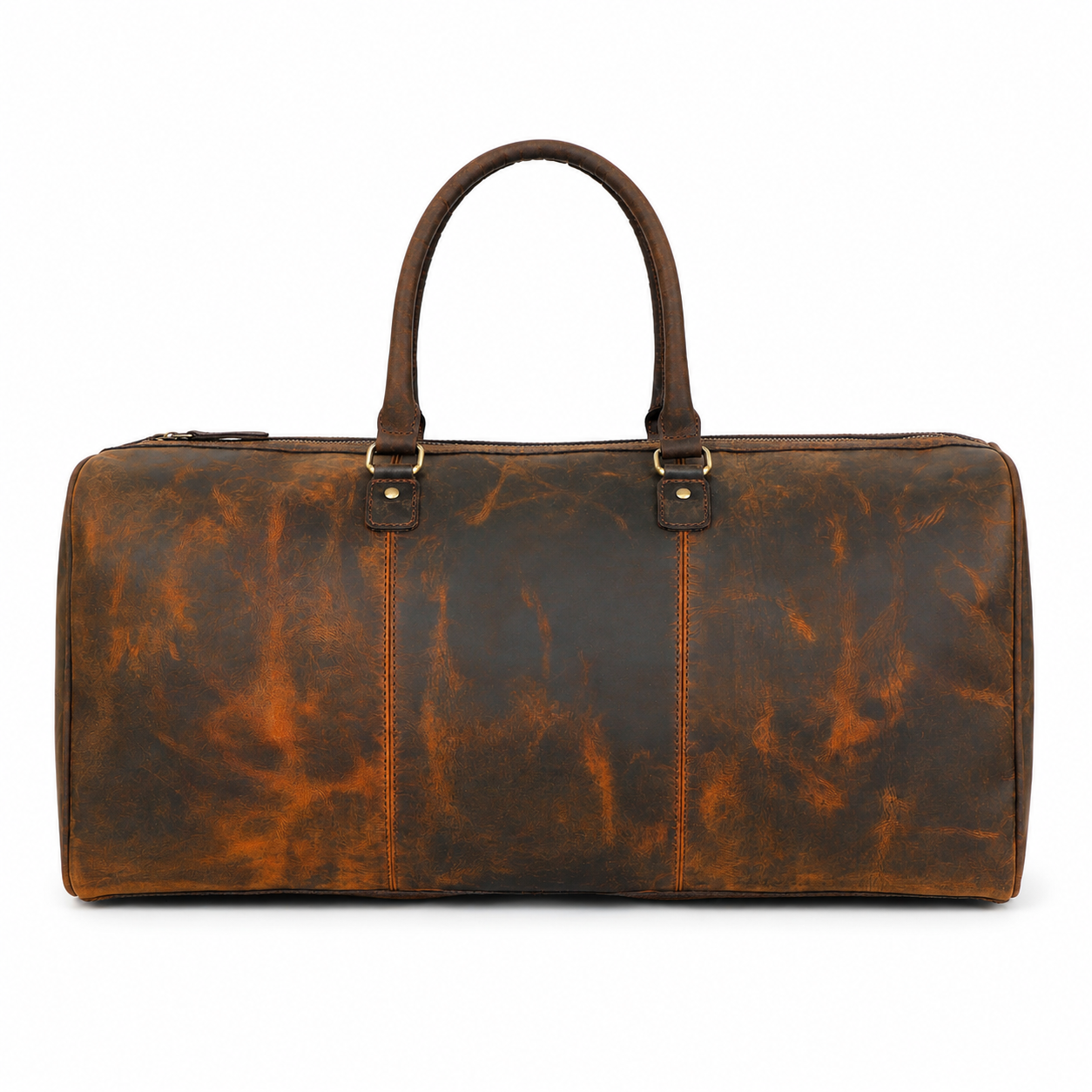 Full-Grain Leather Duffel Bag – Large Weekender Travel Bag