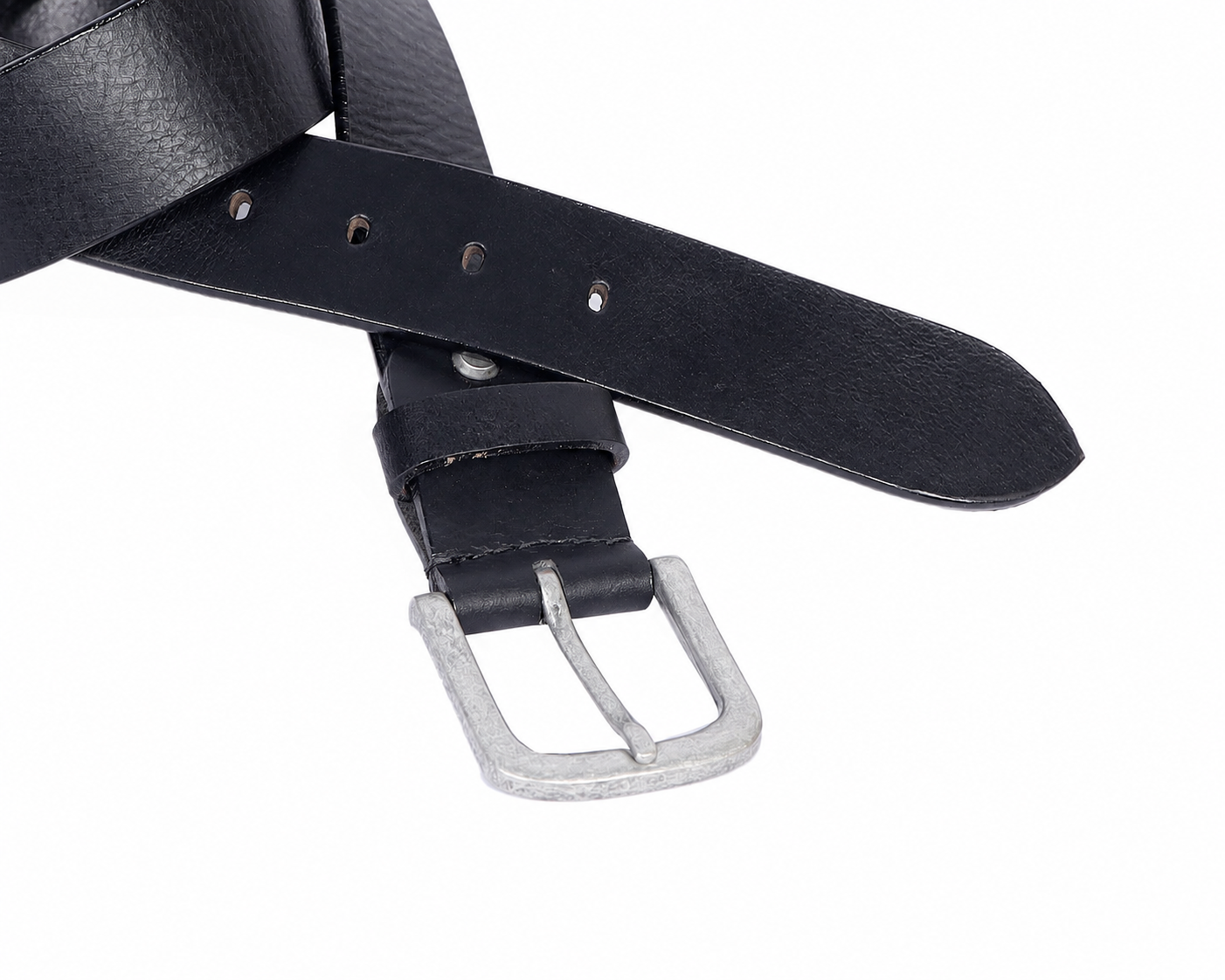 Genuine Leather Waist Belt with Durable Metal Buckle for Formal & Casual Wear