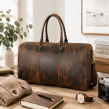 Full-Grain Leather Duffel Bag – Large Weekender Travel Bag