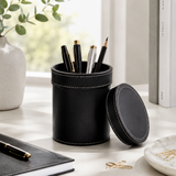 Genuine Leather Storage Box with Lid – Desk Organizer & Gift Decor