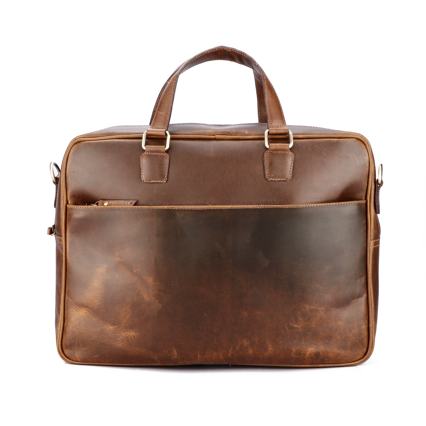 Vintage Leather Briefcase – Professional Laptop Office Travel Bag