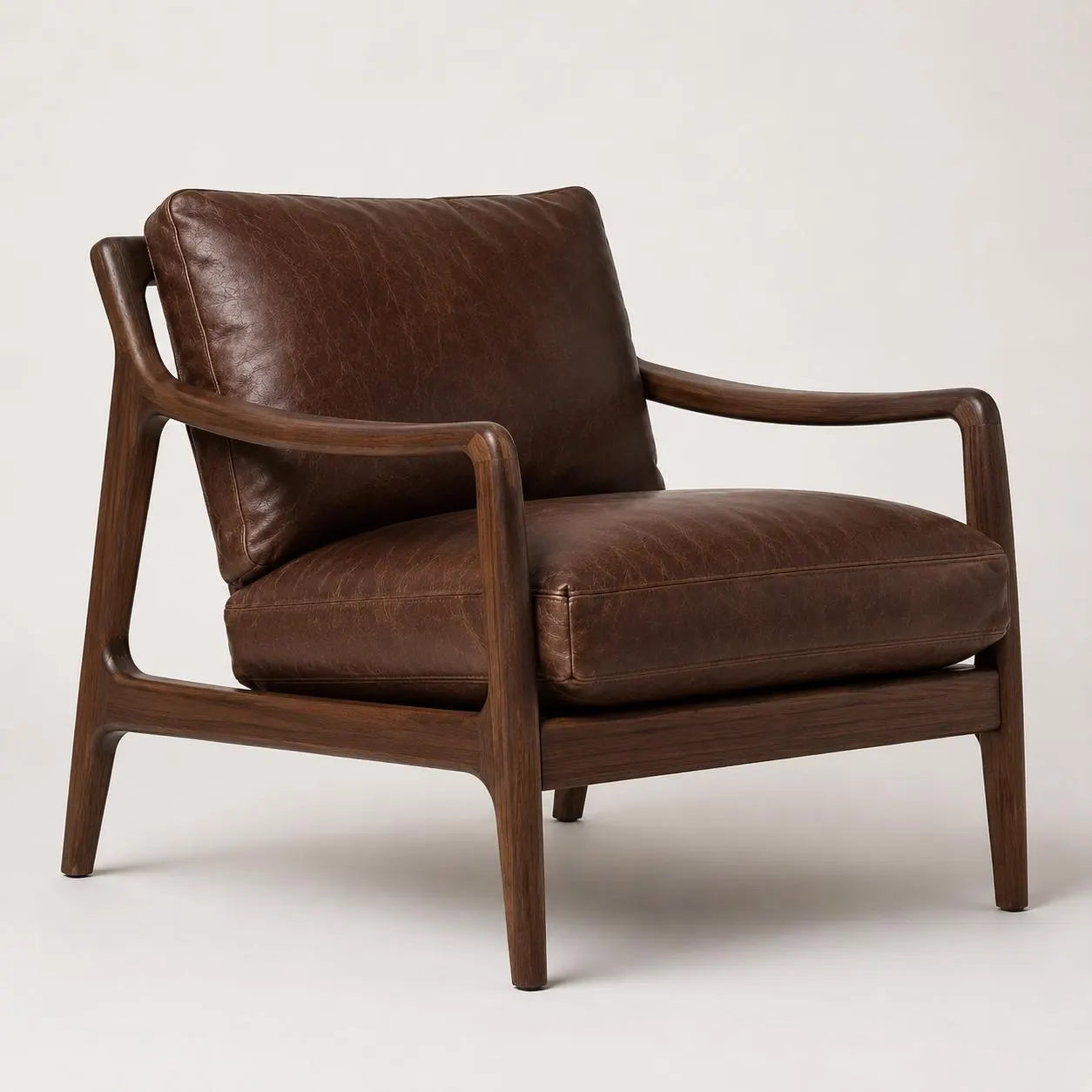 Custom Full-Grain Leather Sofa Cushion Cover – Made-to-Measure Seat Cover