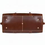 Brown Croc-Textured Leather Duffle Bag – Weekender Travel Bag
