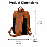 Men’s Tan Leather Crossbody Bag – Genuine Leather Sling Bag