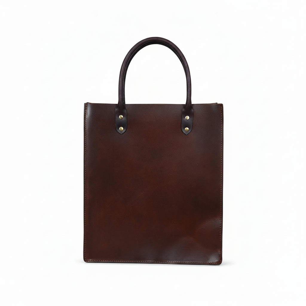 Brown Genuine Leather Shopper Tote Bag – Women’s Shoulder Bag